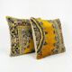 Set of 2 vintage velvet cushion covers 48x48 cm