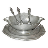 19th century Russian solid silver gravy boat
