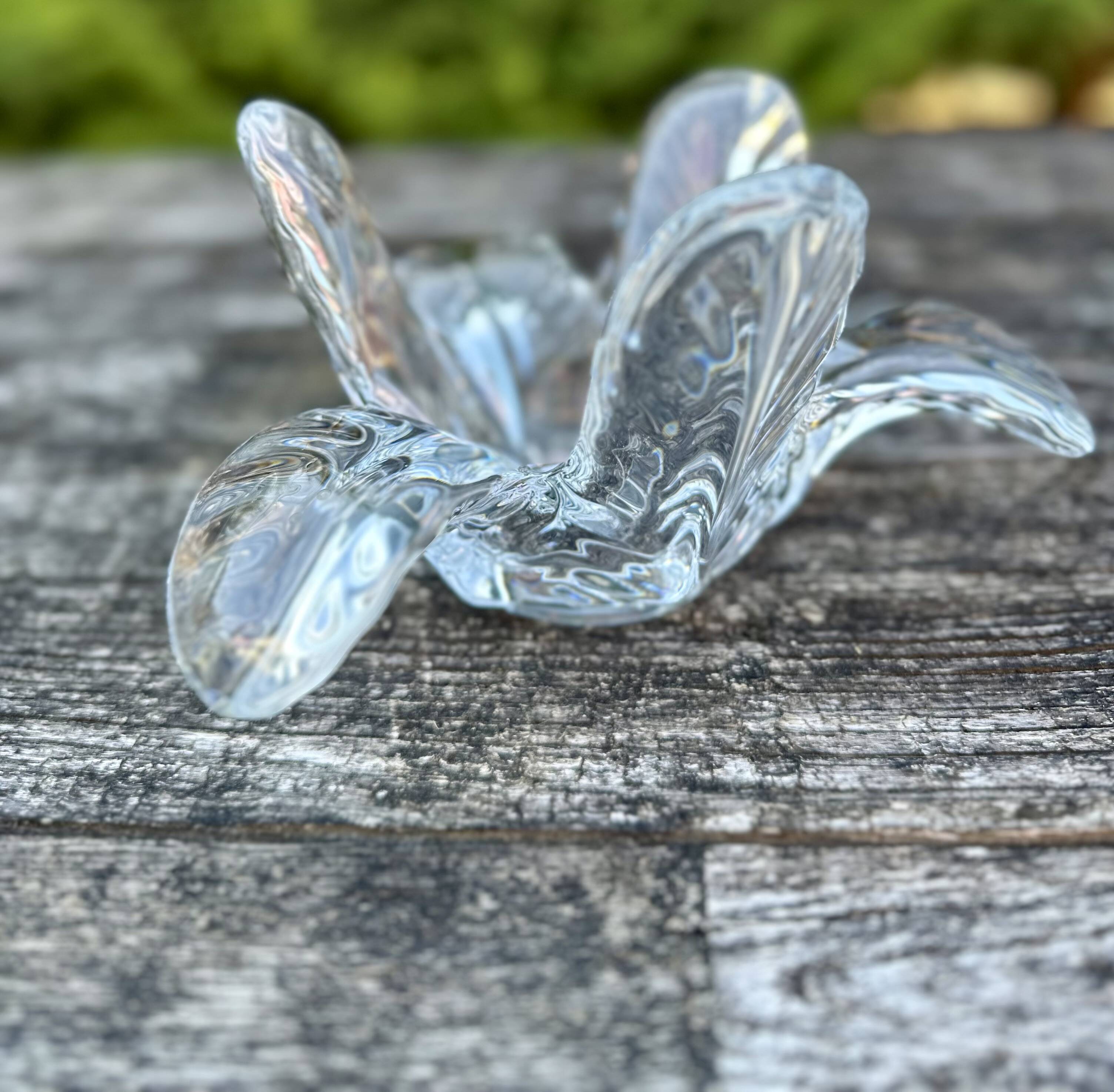 Bougeoirs, centre de table (lot de 2) verrerie de Vannes "Le chatel" 1970'S