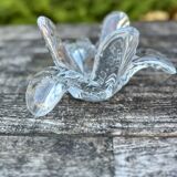 Candlesticks, centerpiece (set of 2) Vannes glassware "Le chatel" 1970's