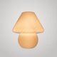 Mushroom Table Lamp Murano Glass White Spiral Modern Design 1970