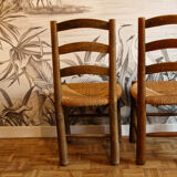 Pair of mulched chairs 50s