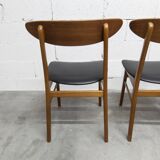 Set of 4 Farstrup Mobler chairs model 210 Danish Scandinavian 1960