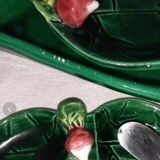 Decorative earthenware set with radish motif – vintage