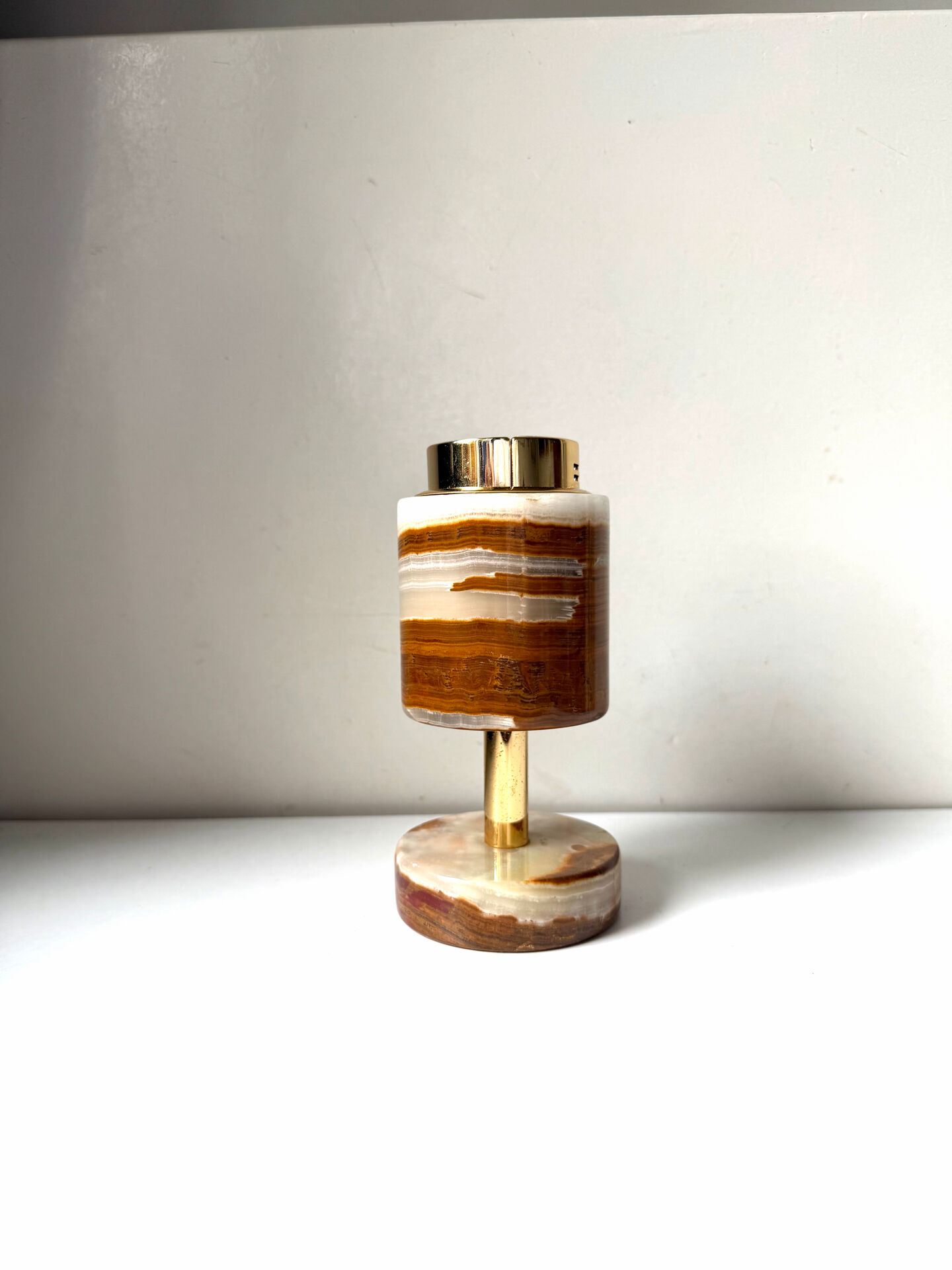 Vintage SAROME Japan Marble Onyx Table Lighter