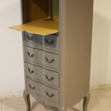 Chiffonier style Louis XV painted vintage