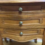 Pair of Louis XV style bedside tables in cherry wood