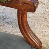 fauteuil médaillon vert