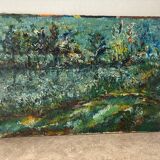 Lakeside landscape signed