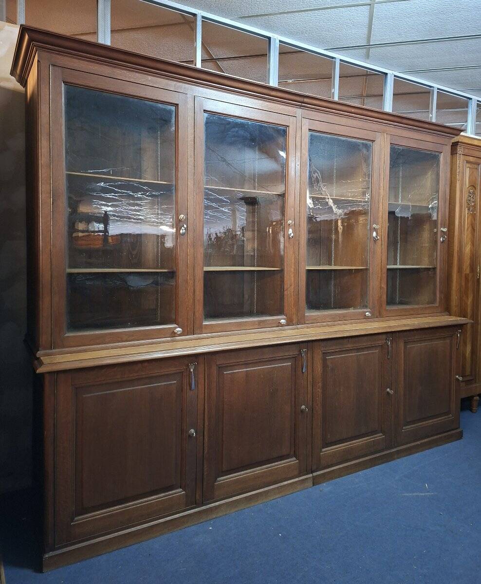 Very large oak shop library – late 19th century, Napoleon III