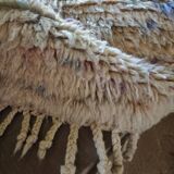 Berber boujaad rug in rustic wool 250 x 185 cm light mottled