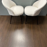 Duo vintage moumoute chairs