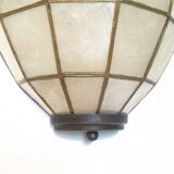 Trio of mother-of-pearl wall lamps