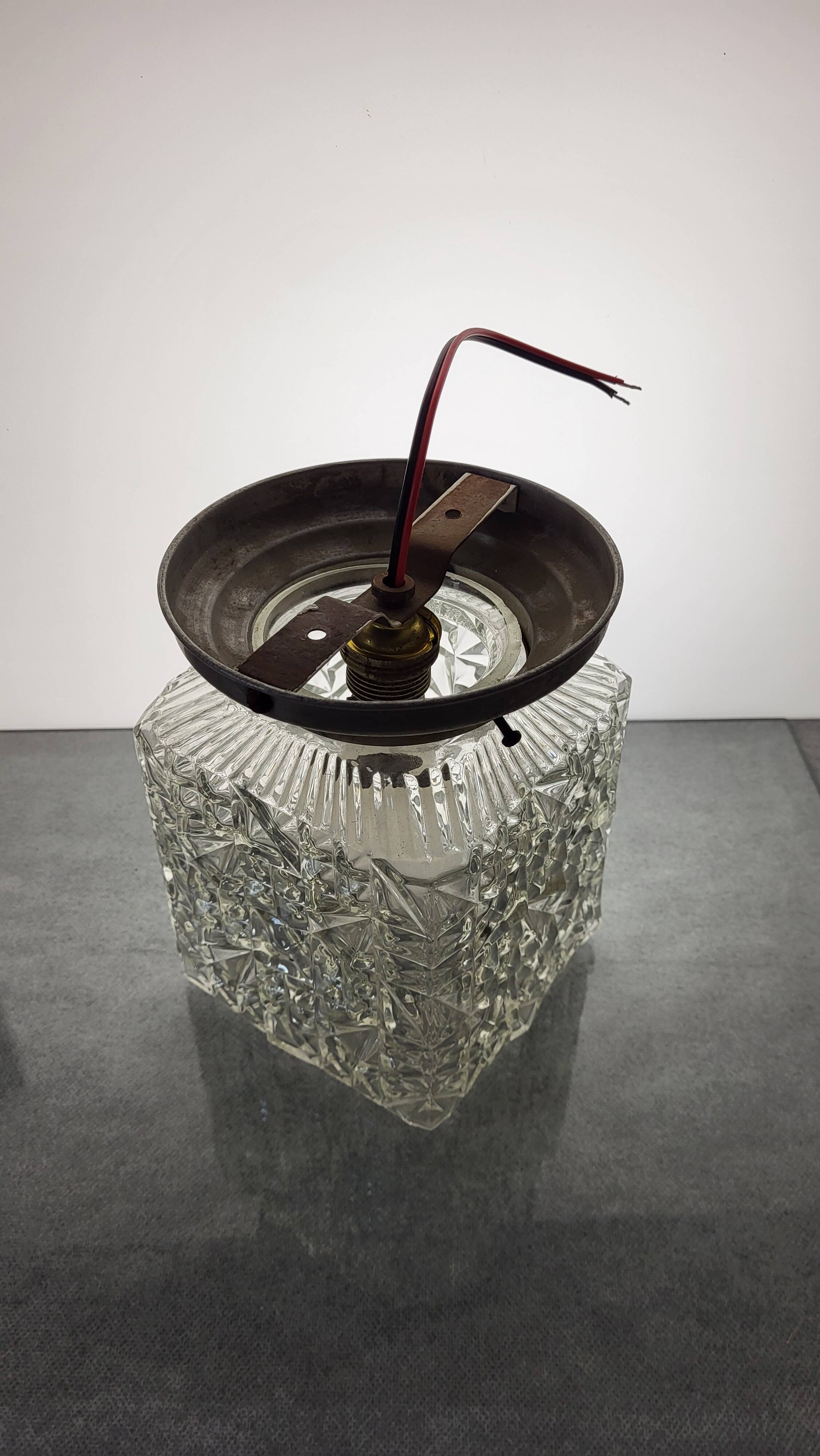 Vintage 50 glass ceiling light