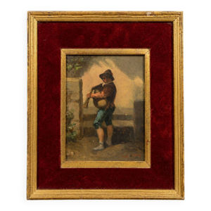 Huile sur panneau représentant - xixe