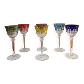 6 verres à vin en cristal Saint Louis