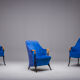 Italian alcantara project Armchairs by Umberto Asnago for Giorgetti/Progetti, 1980s
