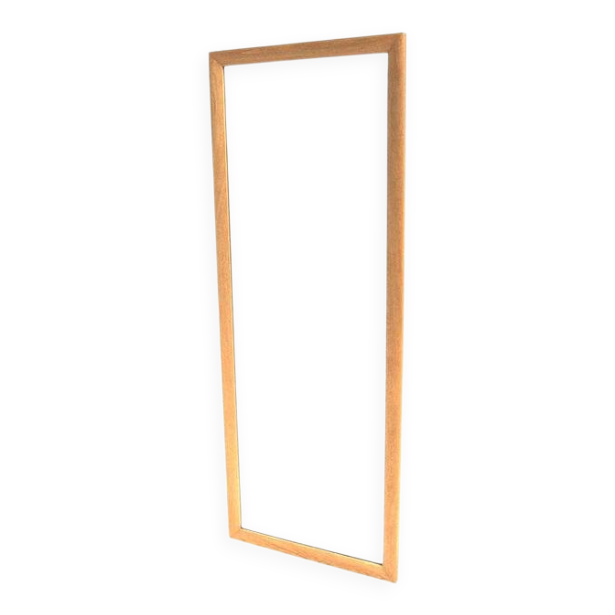 Scandinavian oak mirror, 127x50cm, Sweden, 1960