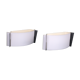 Pair of mid-century wall lamps in black metal and perspex, france