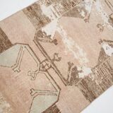 3x11 Rug For Kitchen Brown Beige Turkish Runner Rug, 86x325Cm SK 5286