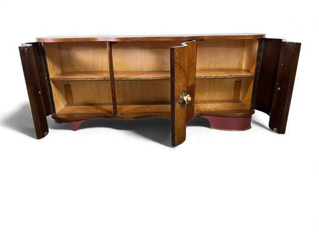 Vintage Art Deco style sideboard/cabinet/storage unit with rounded shapes