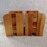 Pair of solid pine bedside tables