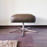Metal footrest with 70cm leather coating