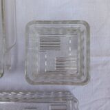 Glass tray and its dishes
