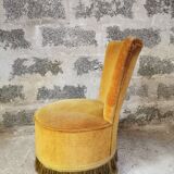 Velvet toad armchair