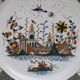 Large Majolica Dish France Rouen Manufactory of Jean-Baptiste Guillibaud 70