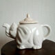 Théière vintage éléphant en céramique