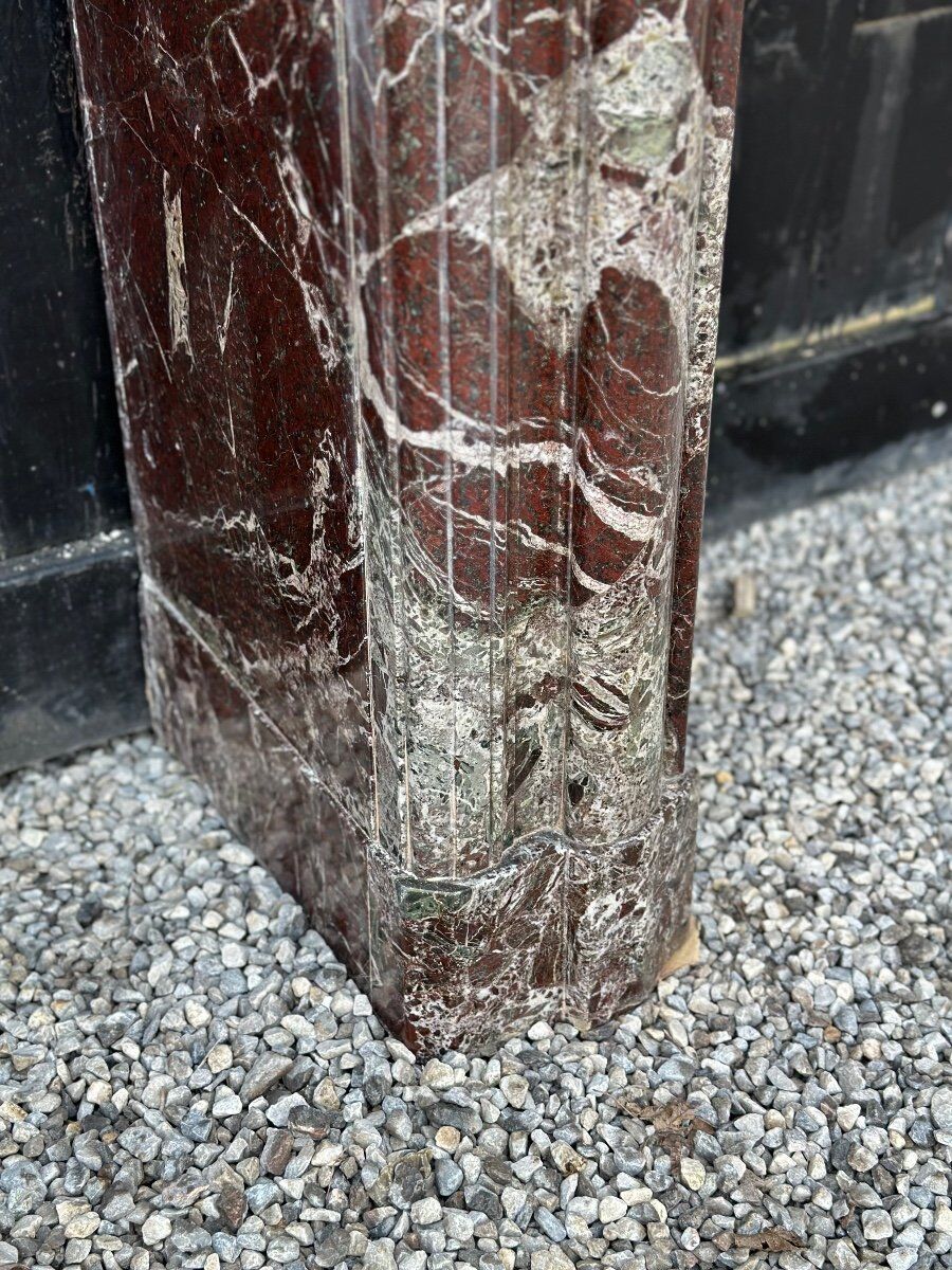 Louis XIV style fireplace in Levanto marble circa 1880