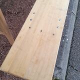Table and folding benches of bistro guinguette -2m20