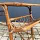 Bureau vintage en rotin et osier