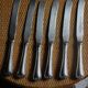 Lot 6 old knives silver metal decorations