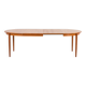 Danish round teak expandable table with 2 leaves, 1960s