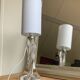Vintage twisted crystal lamp, 25 cm, newly rewired • Decorative