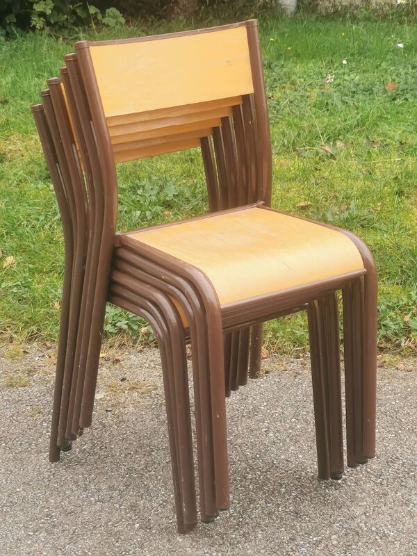 6 chaises vintage Mullca