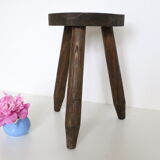 Farm tripod stool, rustic, vintage