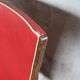 Lot de 8 chaises vintage bois et skai rouge