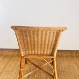 Fauteuil en osier vintage