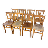 Set de 8 chaises bistrot vintage