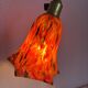 Vintage 1900 Clichy glass paste lamp, brass workshop desk - 60 cm