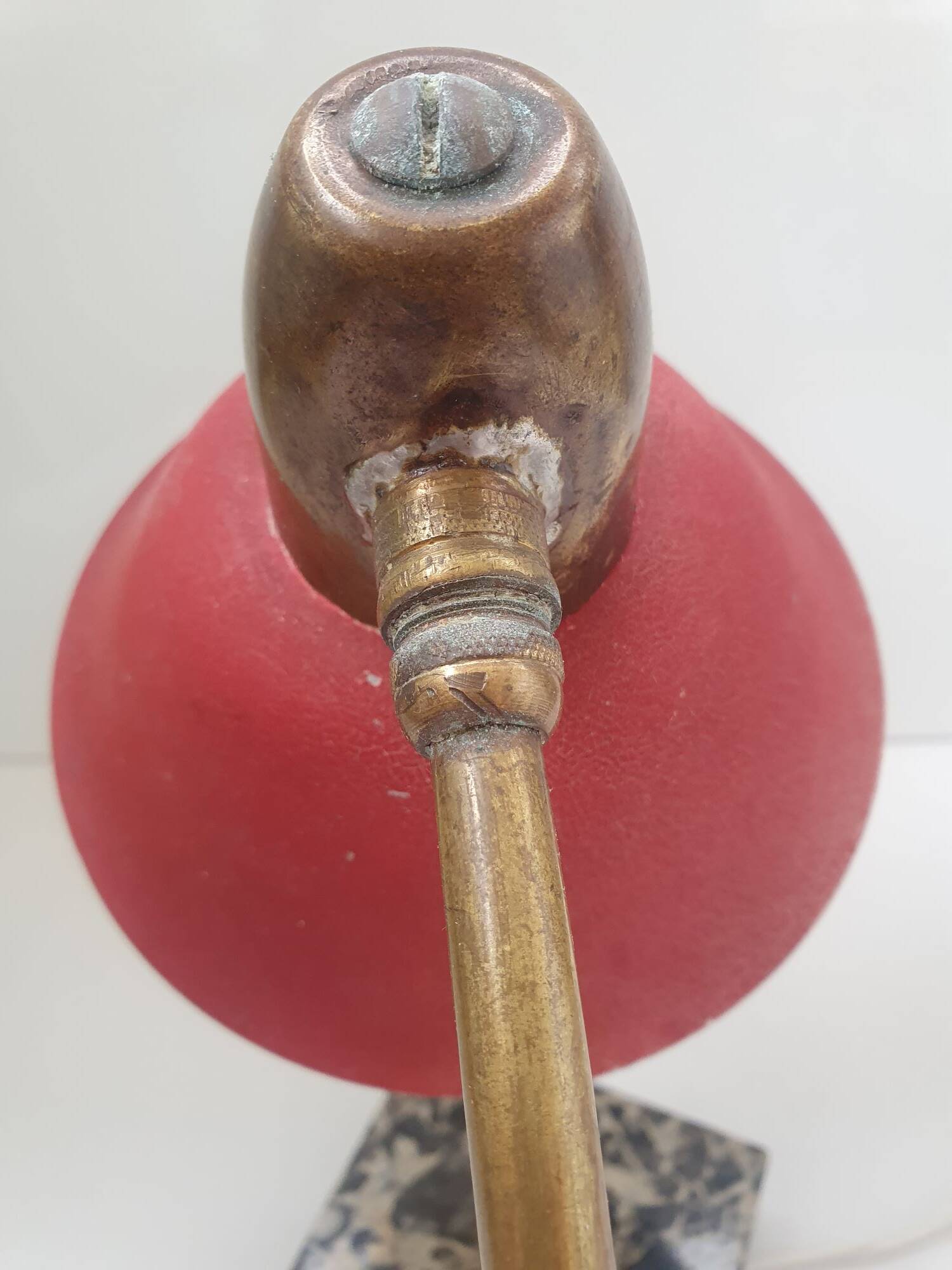 Vintage red desk lamp