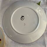 Set of 2 polychrome Sarreguemines dessert plates