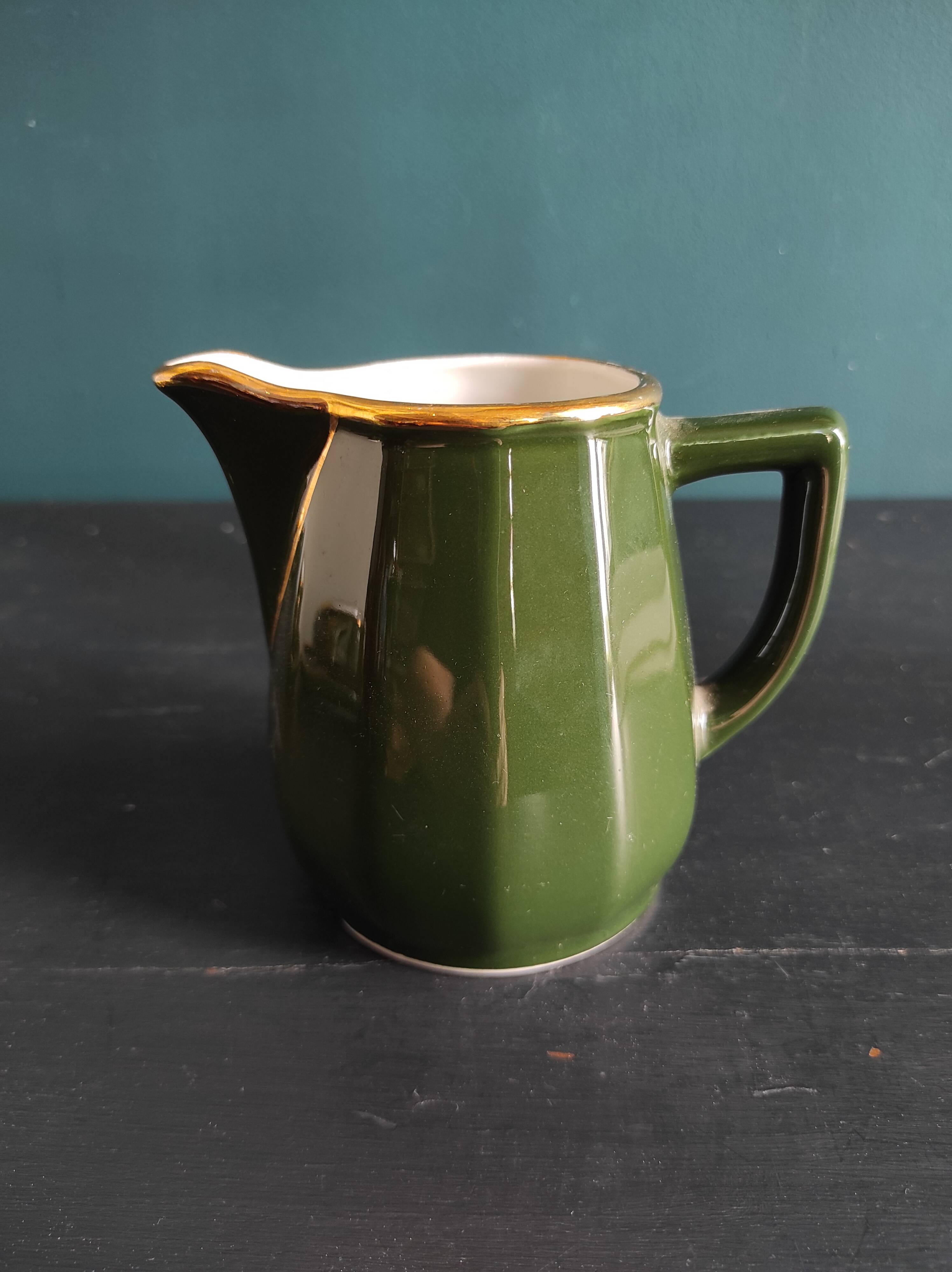 Service à café vert vintage français, de Apilco
