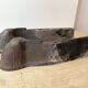 Pair of modernist anthropomorphic fireplace andirons, brutalist log holders 1950s