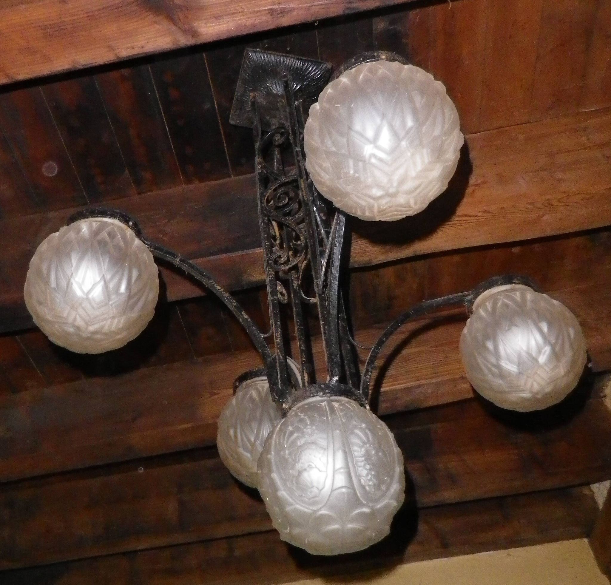 lustre art déco globe