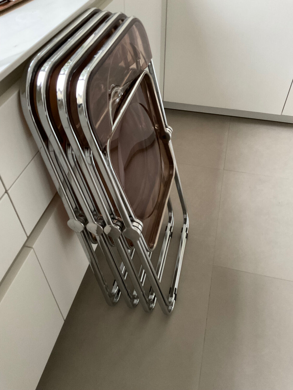 Plia 5 chairs by Giancarlo Peretti for Castelli vintage