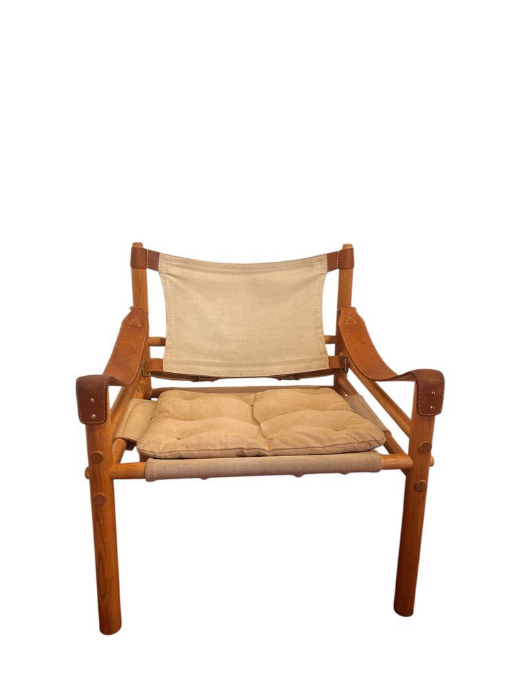 Sirocco safari chair vintage by Arne Norell, 1960s